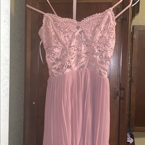 agaci pink lace romper